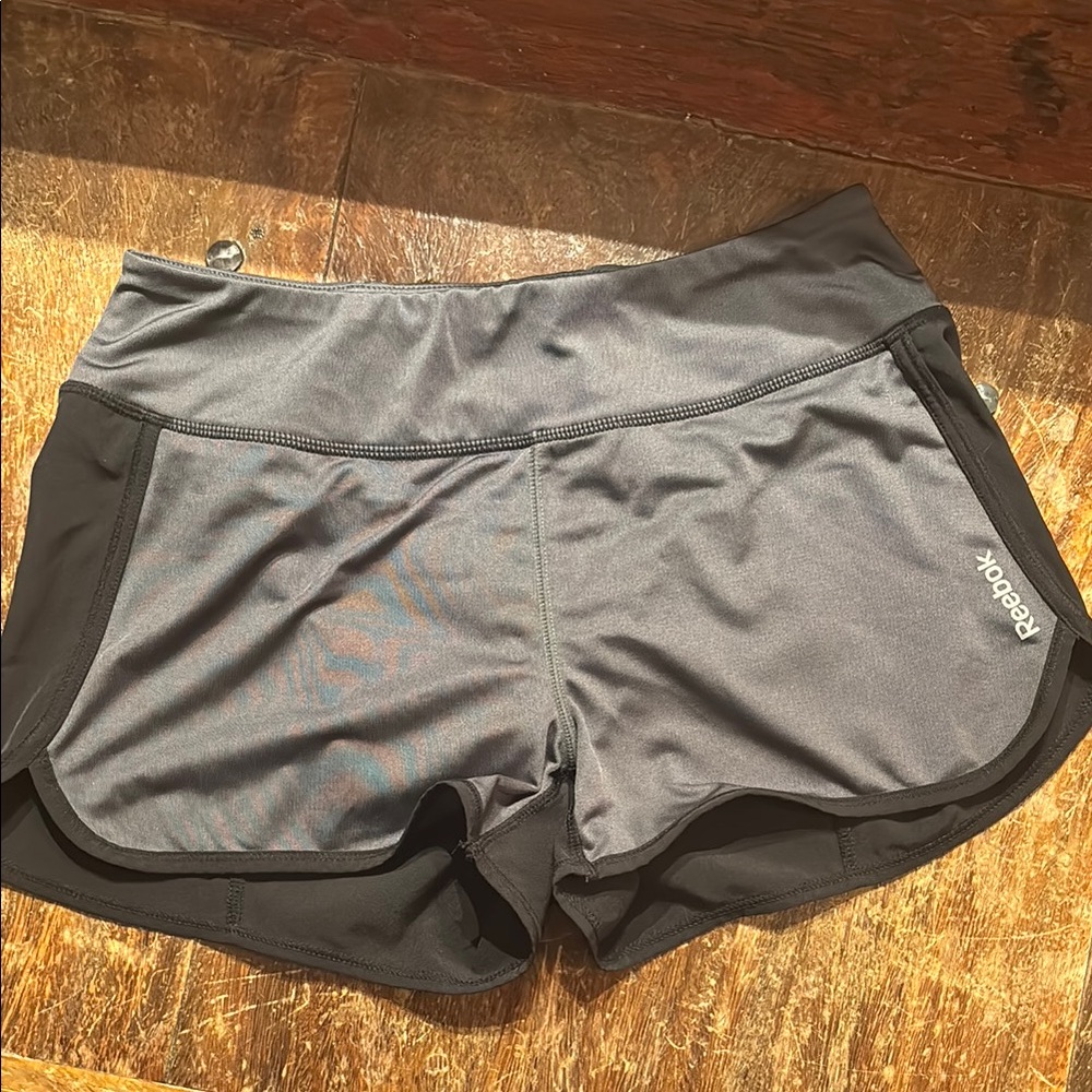 Reebok Women's Gray and Black Shorts